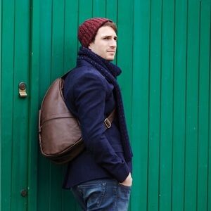 Ameribag Cognac Healthy Back Leather Sling Bag